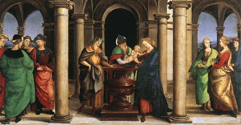 RAFFAELLO Sanzio The Presentation in the Temple (Oddi altar, predella) France oil painting art